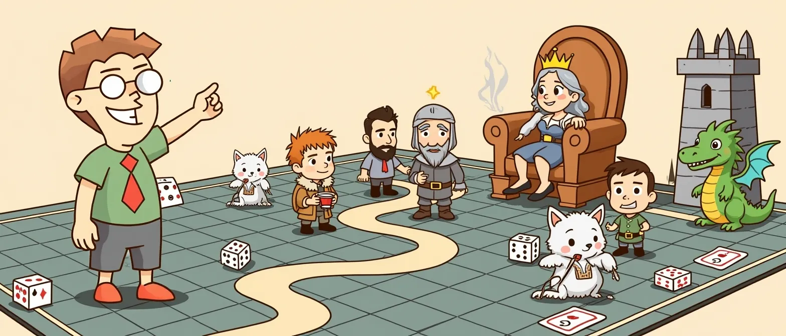 Game of Thrones Board Games: banner artwork with the BoardGameMovie mascot