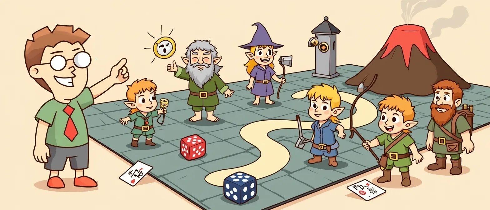 Lord of the Rings Board Games: banner artwork with the BoardGameMovie mascot